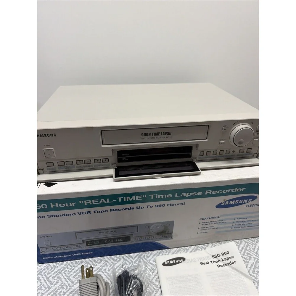 Samsung SSC-960 Time Lapse VCR Security Video Recorder Box Manual TESTED WORKING